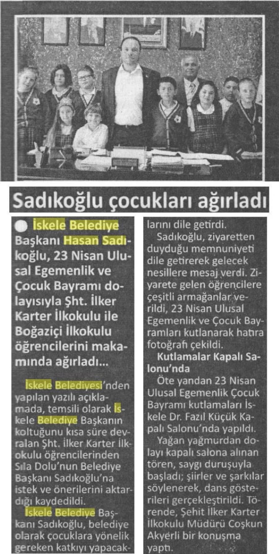Haberal Kıbrıslı Gazetesi-25 Nisan 2015