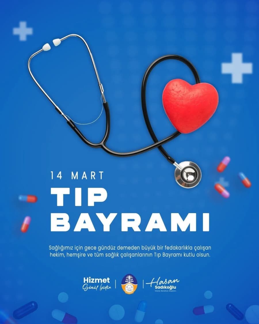 Hayatımıza umut olan, büyük bir özveriyle çalışan tüm sağlık çalışanlarımızın Tıp Bayramı kutlu olsun.