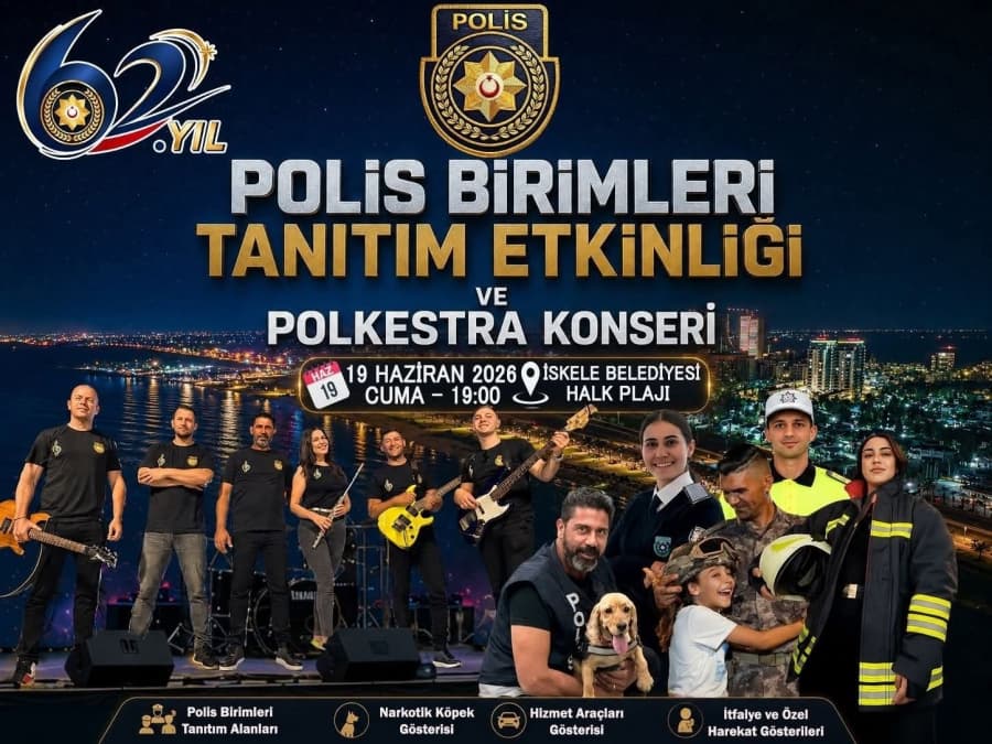 POLİS BİRİMLERİ TANITIM ETKİNLİĞİ VE POLKESTRA KONSERİ İSKELE’DE