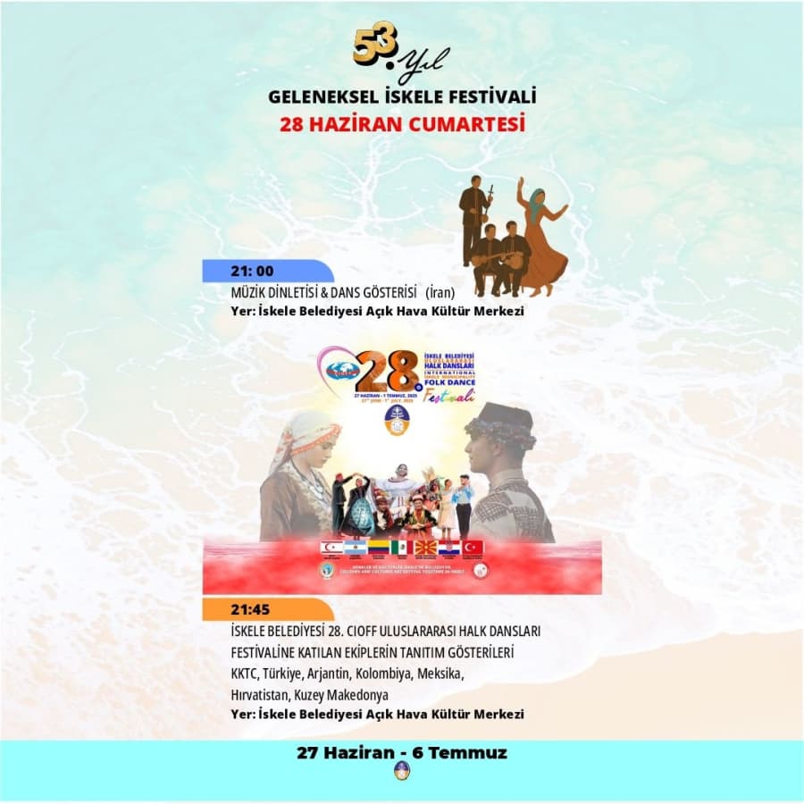 Festivaller Festivali Geleneksel İskele Festivali'nde bugün 28 HAZİRAN CUMARTESİ