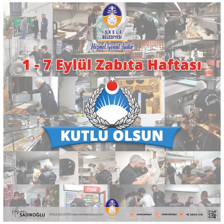 Halk Sağlığı için çalışan Zabıta Birimimiz başta olmak üzere tüm zabıtaların Zabıta Haftası kutlu olsun
