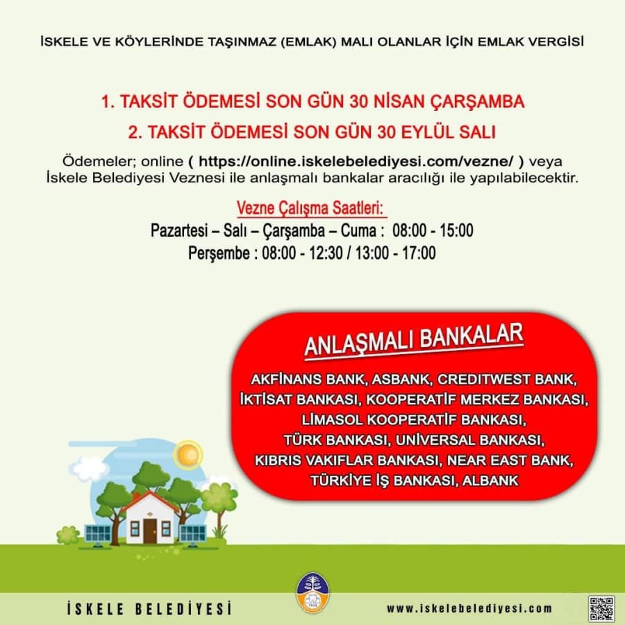 Emlak vergisi 2. Taksit son ödeme 30 Eylül Salı