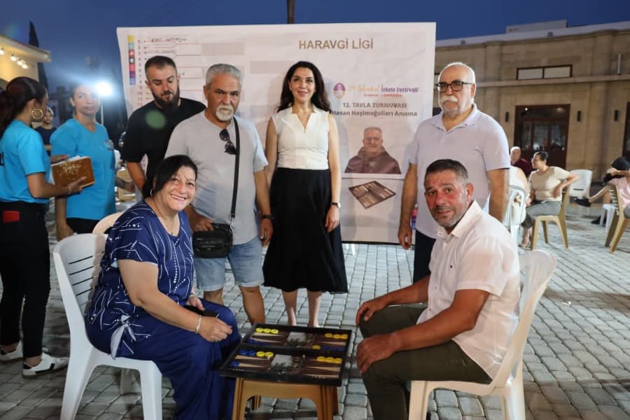 İlk zar atıldı, heyecan başladı 54.Geleneksel İskele Festivali Tavla Turnuvası
