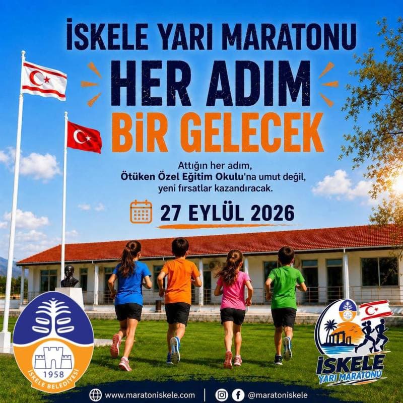 27 Eylül 2026’da gerçekleştirilecek İskele Yarı Maratonu